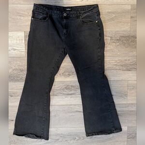 Men's black bell-bottoms